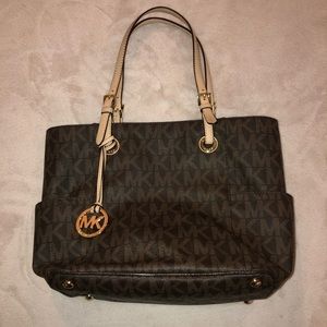 Dark Brown Mk shoulder purse